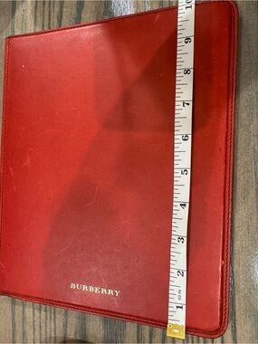 Burberry Red Leather Tablet Cover